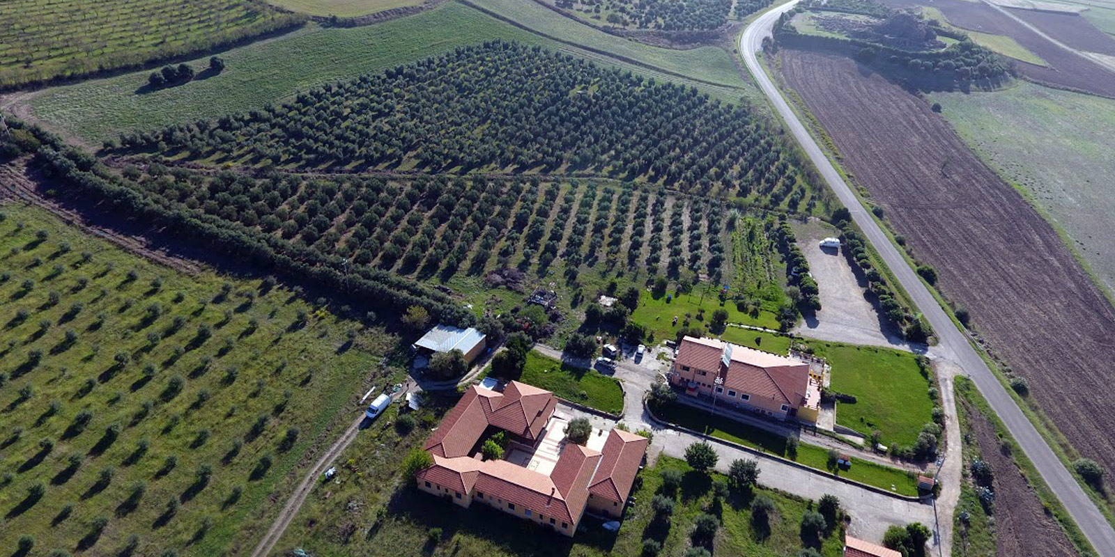 Foto aerea azienda e agriturismo